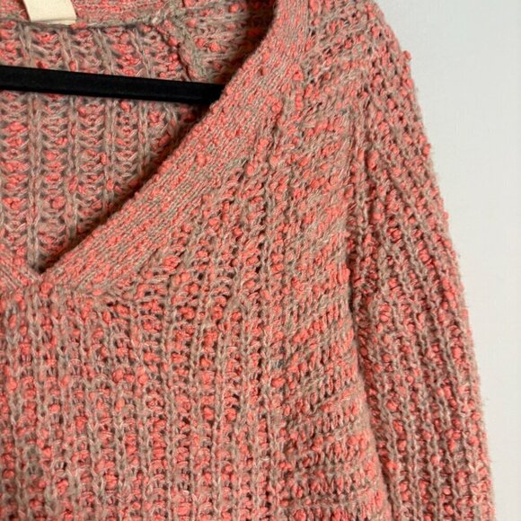 Anthropologie Moth pink and tan zipper sweater - Picture 4 of 6